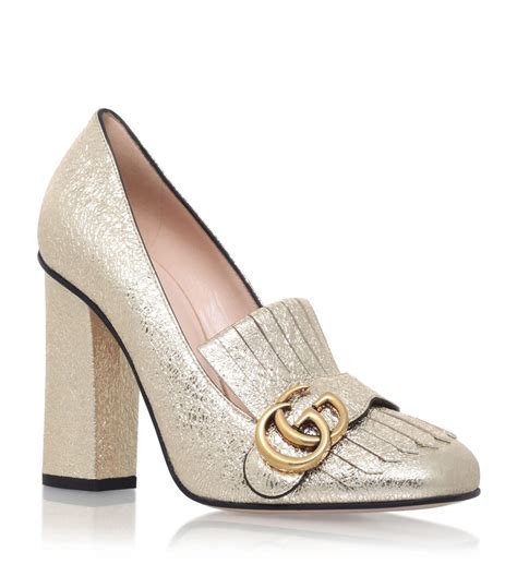 gucci shoes golden heels|Gucci cindi heels.